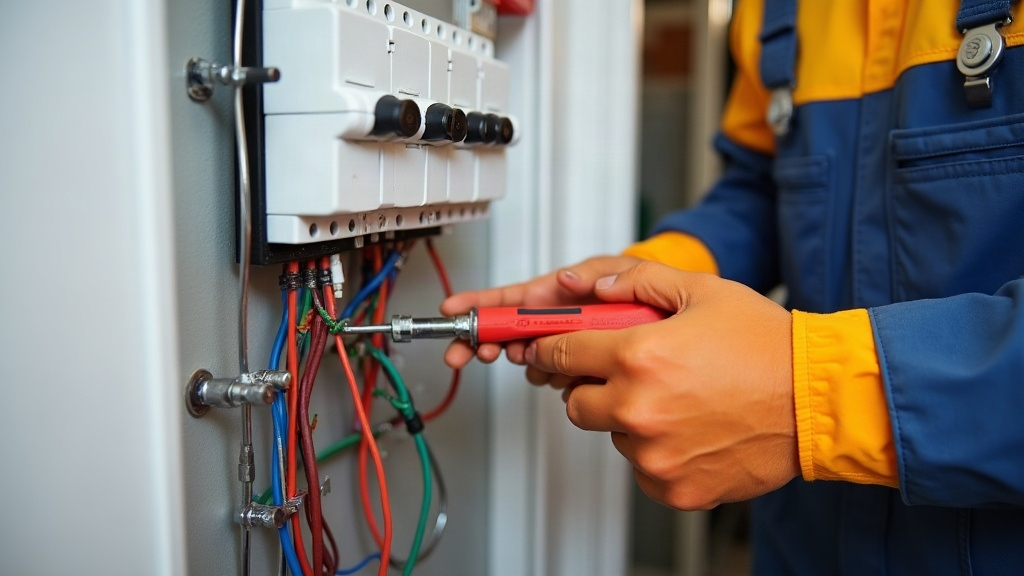 Clean residential wiring and outlet installation